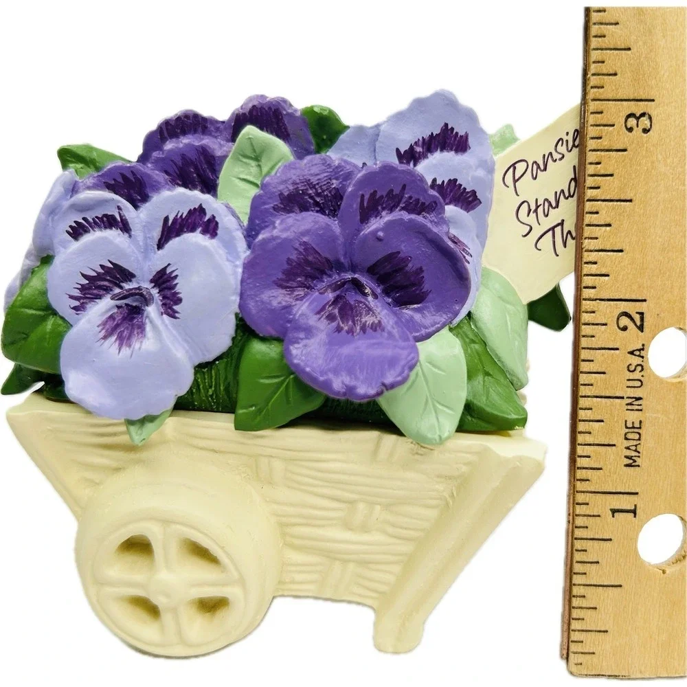 Hallmark‎ PANSY CART 2 pc Trinket Box with Tag